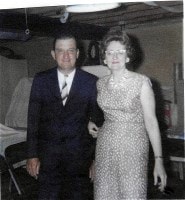 Dan's mom and dad dressed up