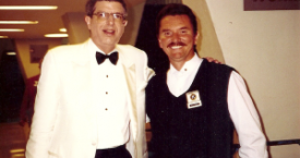 Dan, chatting with Marvin Hamlisch after a show.